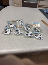 8 Packs Of 6 Pc Assorted Large Googly Wiggle Eyes Self Adhesive Backs Two Sizes