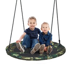 Topbuy 40" Flying Saucer Tree Swing Set Outdoor Round Swing w/Adjustable