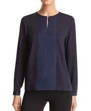 Hugo Boss Midnight Blue Black Women's Long Sleeves Blouse Size 4