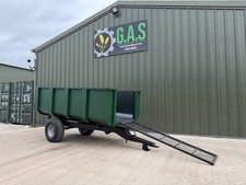 5-6 Ton Muck Trailer,Manure Trailer, ✅Front Loading Ramp✅Tractor Tipping Trailer