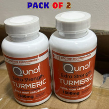 Qunol Turmeric Curcumin 1500mg Extra Strength 90 Veg Capsules Pack of 2  