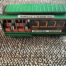 Trolley Car TIN FRICTION POWERED MUNICIPAL RAILWAY 504 Full Passengers