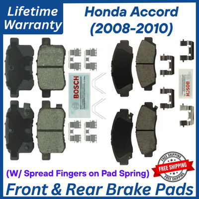Bosch OEM Front & Rear Ceramic Brake Pads Kit For 2008-2010 Honda Accord..