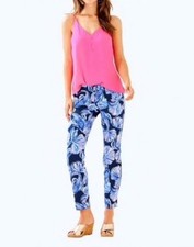 Lilly Pulitzer Kelly Skinny Ankle Pants Navy In Reel Life Size 4