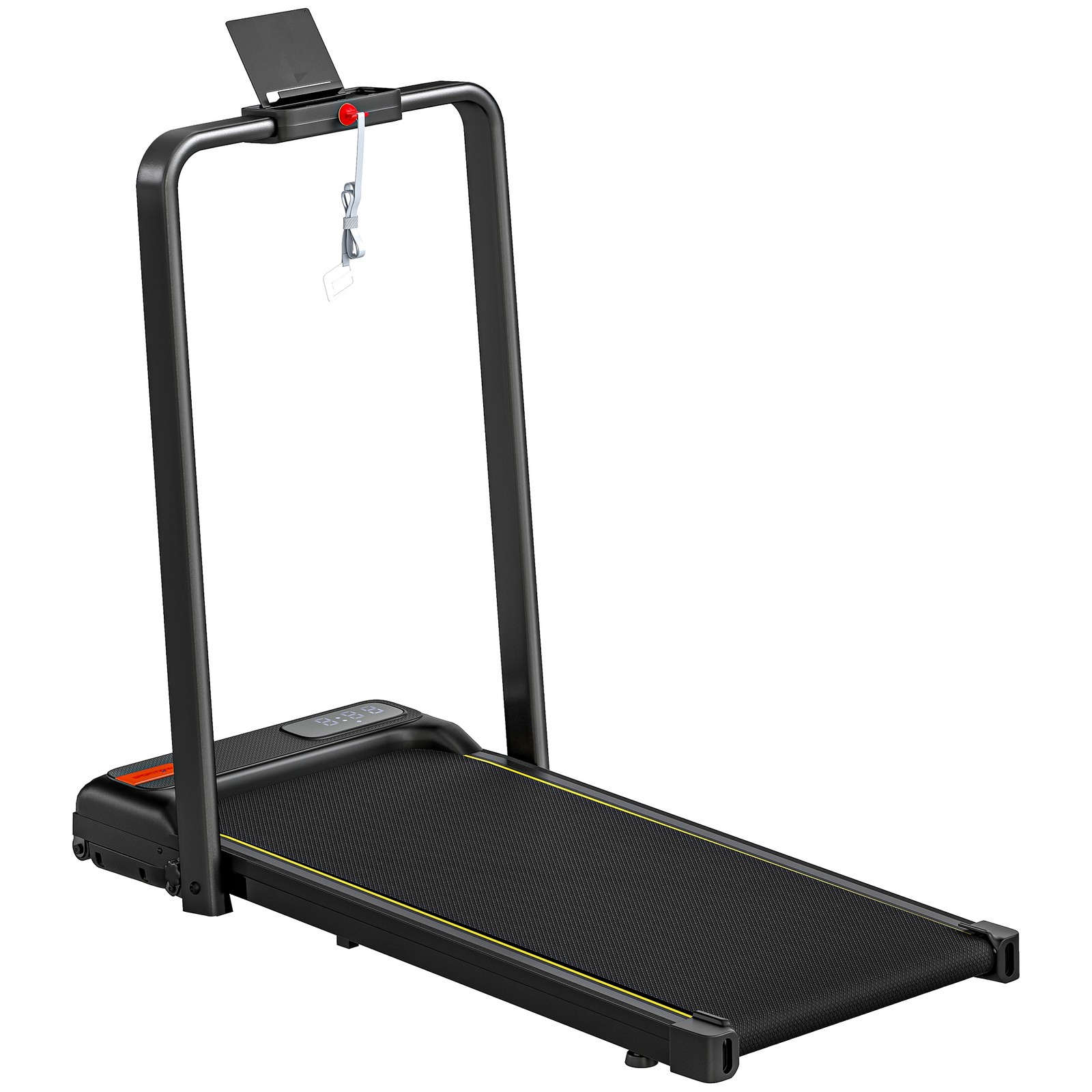 Tapis Roulant Pieghevole con Inclinazione Regolabile Velocità 1-10 km/h Display