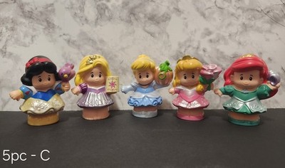 Fisher Price Little People - 5pc Disney Princess Talkers Castle Figurines Toys