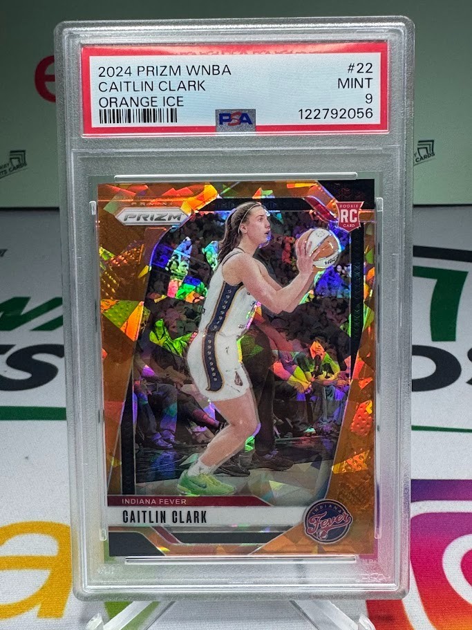 2024 Prizm WNBA Caitlin Clark #22 Orange Ice Rookie RC PSA 9 - Indiana Fever