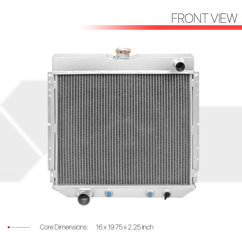 Aluminum 3 Row Core Performance Radiator for 63-77 Falcon/Mustang/Maverick/Comet - Image 3 of 4