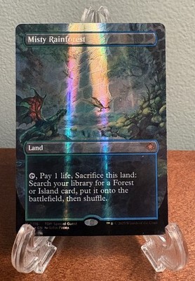 MTG Misty Rainforest Borderless Dragonscale Foil Special Guests Fetch Land #116