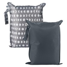 Tiny Twinkle Mess Proof Wet Bags 2-Pack Reusable Waterproof 2 Pack, Luna