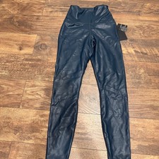 90 Degree by Reflex Womens Arctic Navy Leatherette Leggings AW79316 Small NWT