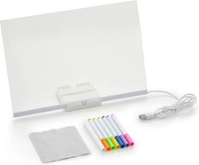 Lavagna Luminosa in Acrilica a LED con 7 Penne Colorati Ideale Regalo per Bimbi