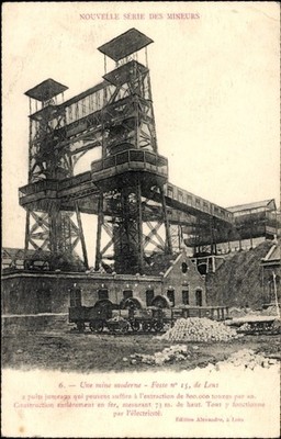 Ak Lens Pas de Calais, Ein modernes Bergwerk, Fosse 15 - 4534759