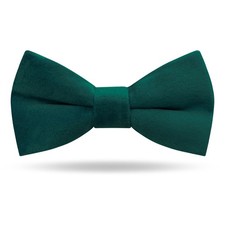 Velvet Bow Ties for Boys, Adjustable Pre-Tied Bow Tie Solid Color Bowtie for ...