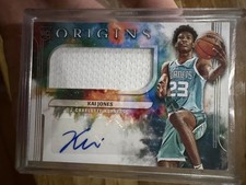 Kai Jones 2021 Panini Origins RPA Patch Auto Jersey RC Rookie Hornets
