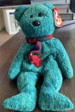 TY Beanie Babies Wallace The Scottish Bear With Tags Green 