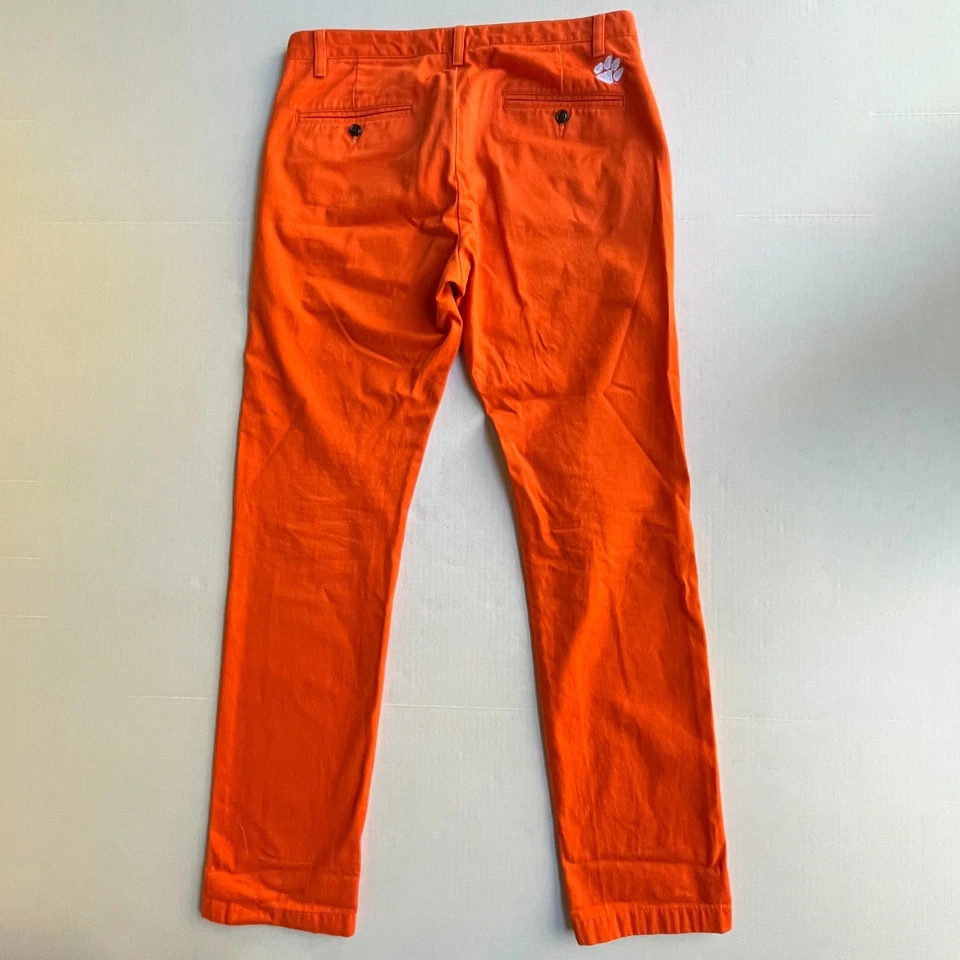 Clemson Tigers Chino Pants Mens Size 34 x 34 Orange Flat Front Dockers NCAA - Image 2 of 4