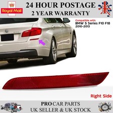 Rear Bumper Reflector Right Side for BMW 5 Series F10 F18 2010 - 2013