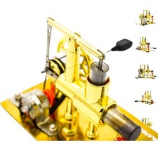 Durable Stirling Engine Model with LED Light - Engaging Physics Desktop Display
