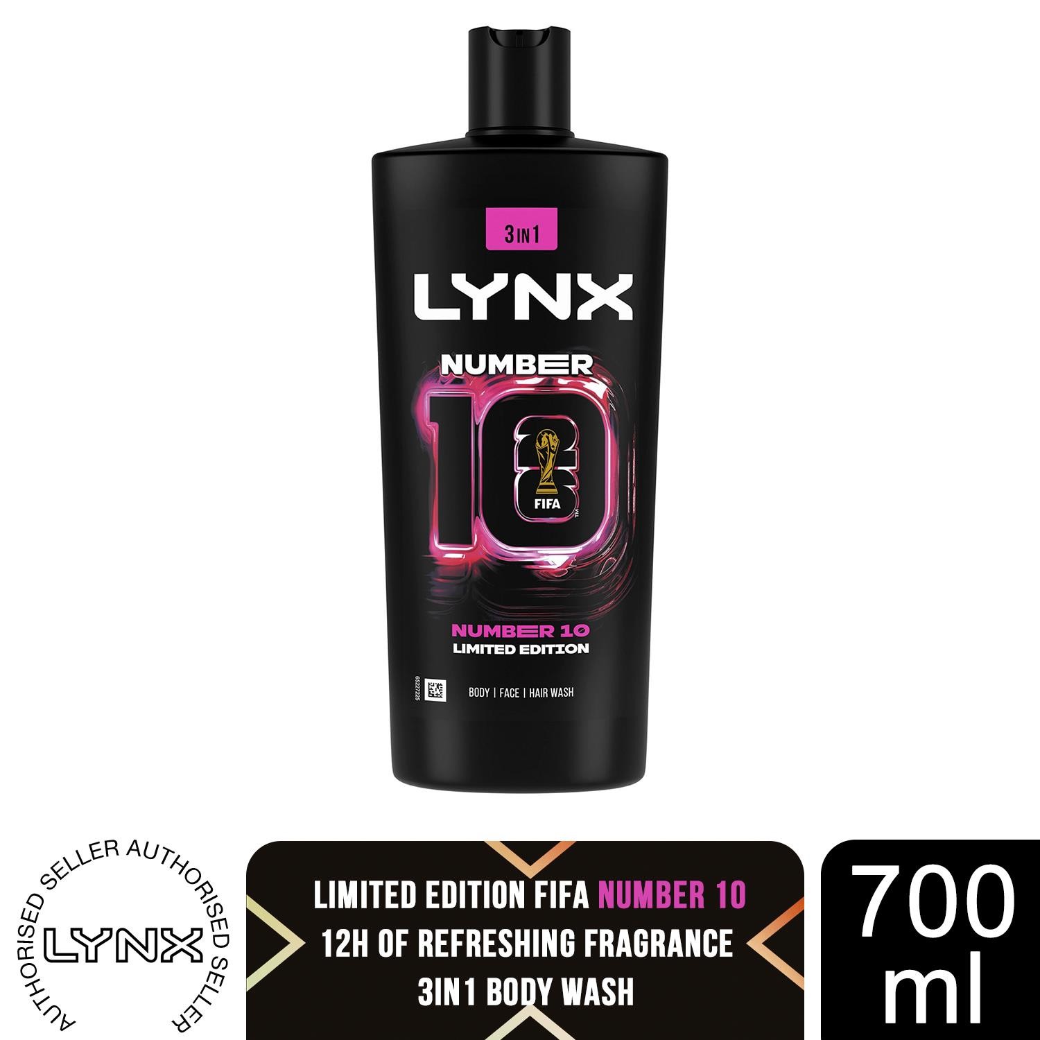 Lynx 3In1 Shower Gel Number 10 700Ml Lloyds Pharmacy - Image 2