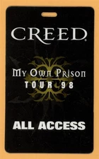 Creed 1998 My Own Prison Tour All Access Laminated Backstage Pass