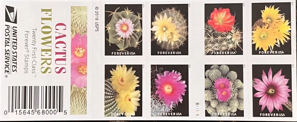 US Stamps 2019 Cactus Flowers 10 Sheets of 20 / A total of 200 - Image 2 of 2