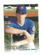 2001 Appalachian League Top Prospects DAVID WRIGHT PreRookie 10 card set NY Mets