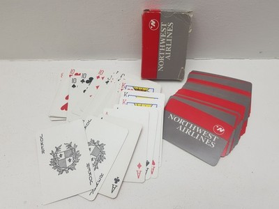 Vintage Northwest Airlines Spielkarten Deck Sammeln Retro Luftfahrt Memorabilia