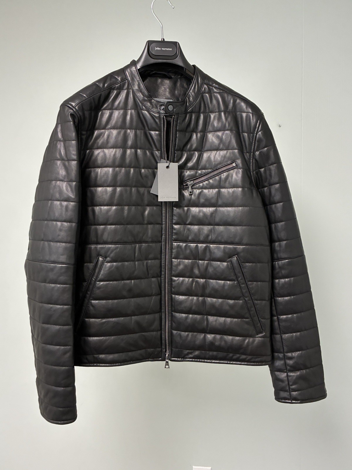 $998 NWT Brand New John Varvatos Kitt Quilted Racer Jacket image 8