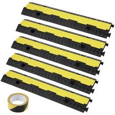 [New]5-Piece Rubber Cable Guard, Dual Channel, 12000 lbs per Axle Load Capacity,
