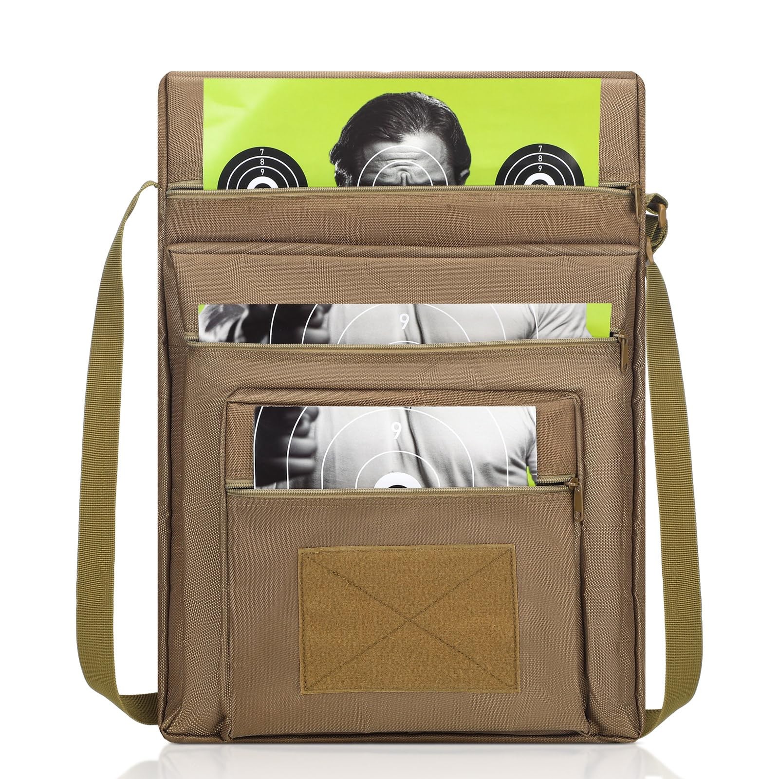 1 Pack 15" X 20" Range Target Carry Case for Shooting Range Bag with 3 Zipper