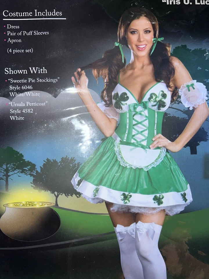 Dreamgirl Irish U. Disfraz de Suerte Día de San Patricio - Talla Mediana (Juego de 4 Piezas) Foto 2 de 4