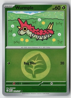 Wurmple (Energy Symbol Pattern) Reverse Holo ASC 011/217 NM USGMEN
