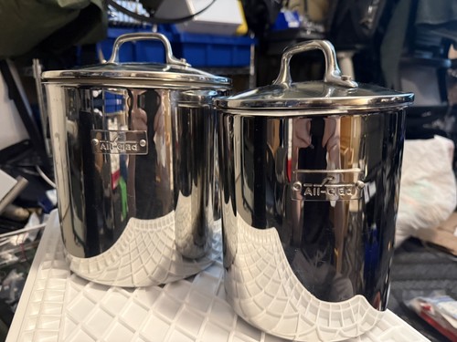 All-Clad 2-Piece Airtight Stainless Steel Kitchen Canister Storage Set Excellent