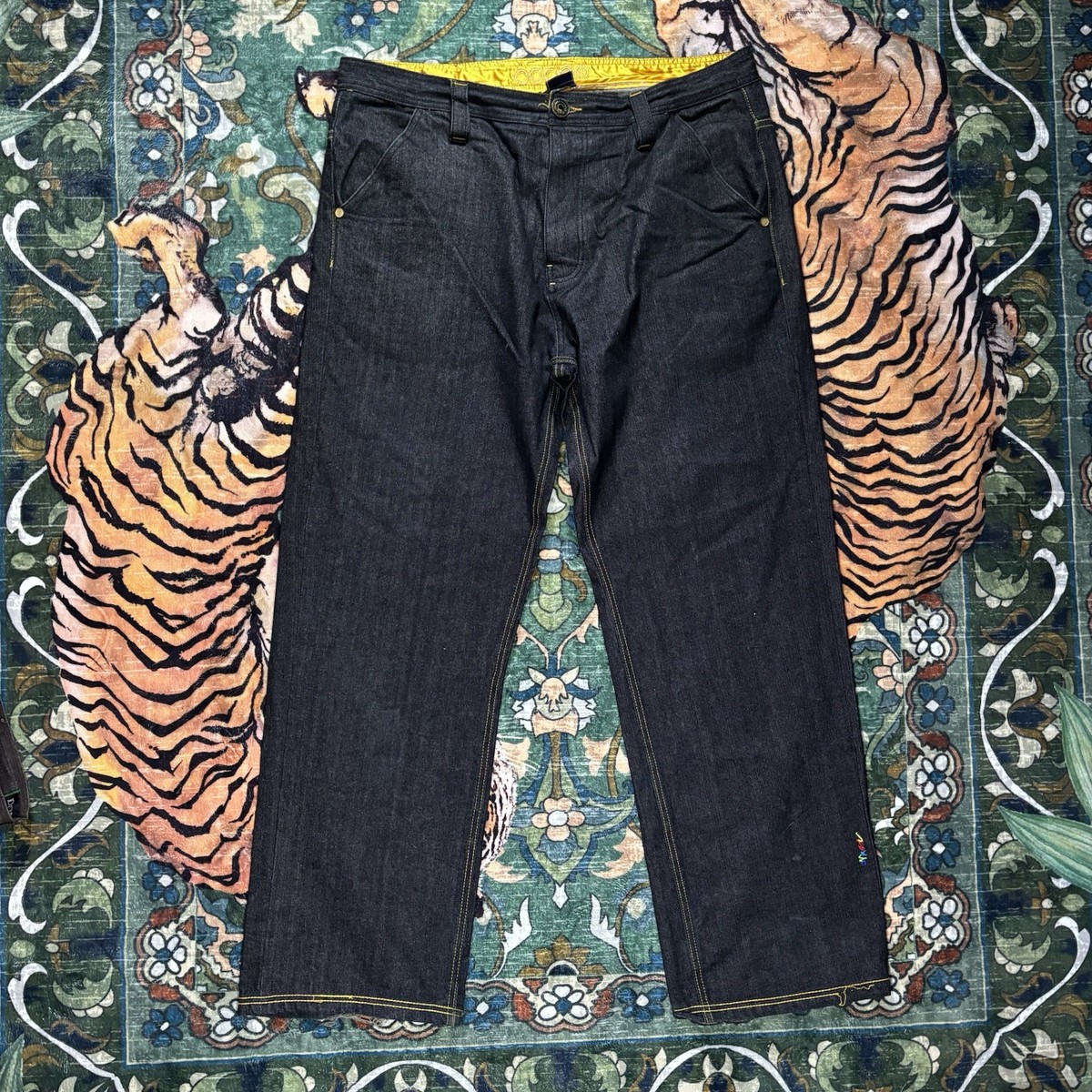 Vintage Y2K Coogi Jeans Baggy Wide Leg Embroidered Grunge 42x34