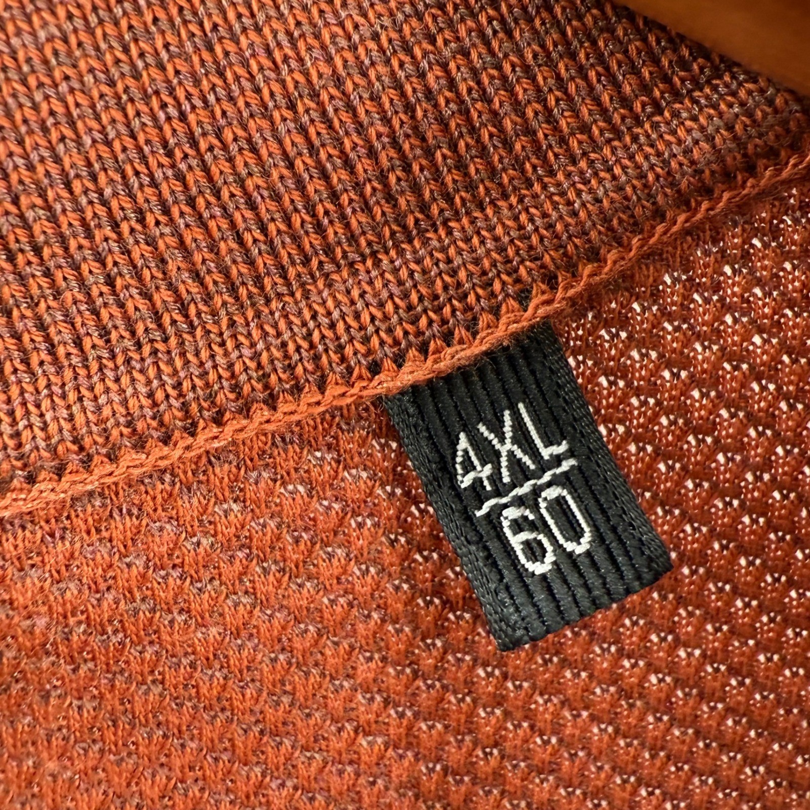 Ermenegildo Zegna Men's Knit Polo Shirt Rust Orange 4XL Cotton Silk Blend