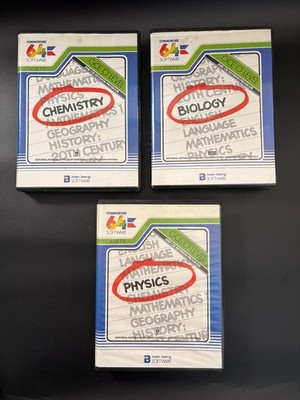 Commodore 64 C64 Ivan Berg O Level Revision Tapes Chemie Physik Biologie