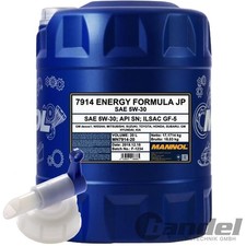 20L SAE 5W-30 MANNOL ENERGY FORMULA JP MOTORÖL + HAHN passend für HYUNDAI TOYOTA