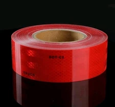 Seven Sparta DOT-C2 RED Premium Quality Reflective Safety Tape 2"x100' - 1 Roll