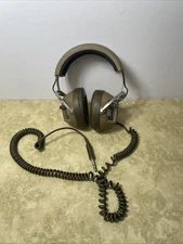 Vintage 70s 80s Koss K-6  Over Ear-Cup Stereo phones Headphones Brown Untested
