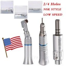 NSK Style Dental Slow Low Speed Handpiece Straight Contra Angle Air Motor 4 /2H