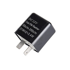 2 Pin Flasher Relay 12V Flash Adjustable Compatible LED Electronic Fix CAR Motor