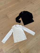 2 Under Armour Coldgear Black  White Compression Mock Shirt Youth XSmall YXS