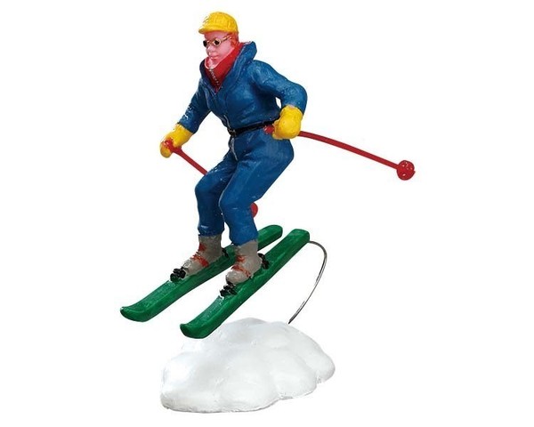 Lemax-32769-283 Weekend Skier, Weihnachtsdorf, Weihnachtsfiguren, Ski-Abfahrt-image
