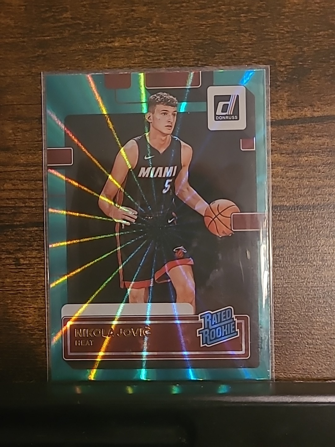 2022-23 Nikola Jovic Donruss Rated Rookie Green Laser #227 (RC) *748