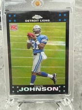 Calvin Johnson 2007 Topps Chrome REFRACTOR Rookie Card #tc200 (2167) HOF Rookie. rookie card picture