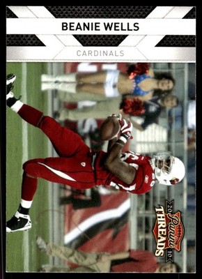 Chris Wells 2010 Panini Threads #1 Cardinals NFL READ FREE SHIPPING AutographDen