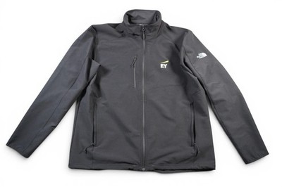 The North Face Jacket Mens XL Black WindWall Softshell Full Zip Fleece EY Logo