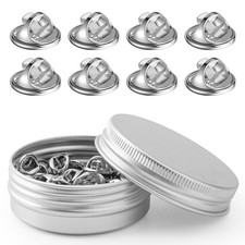 50PCS Metal Locking Pin Backs, Keepers 11 mm x 7 mm, nickel
