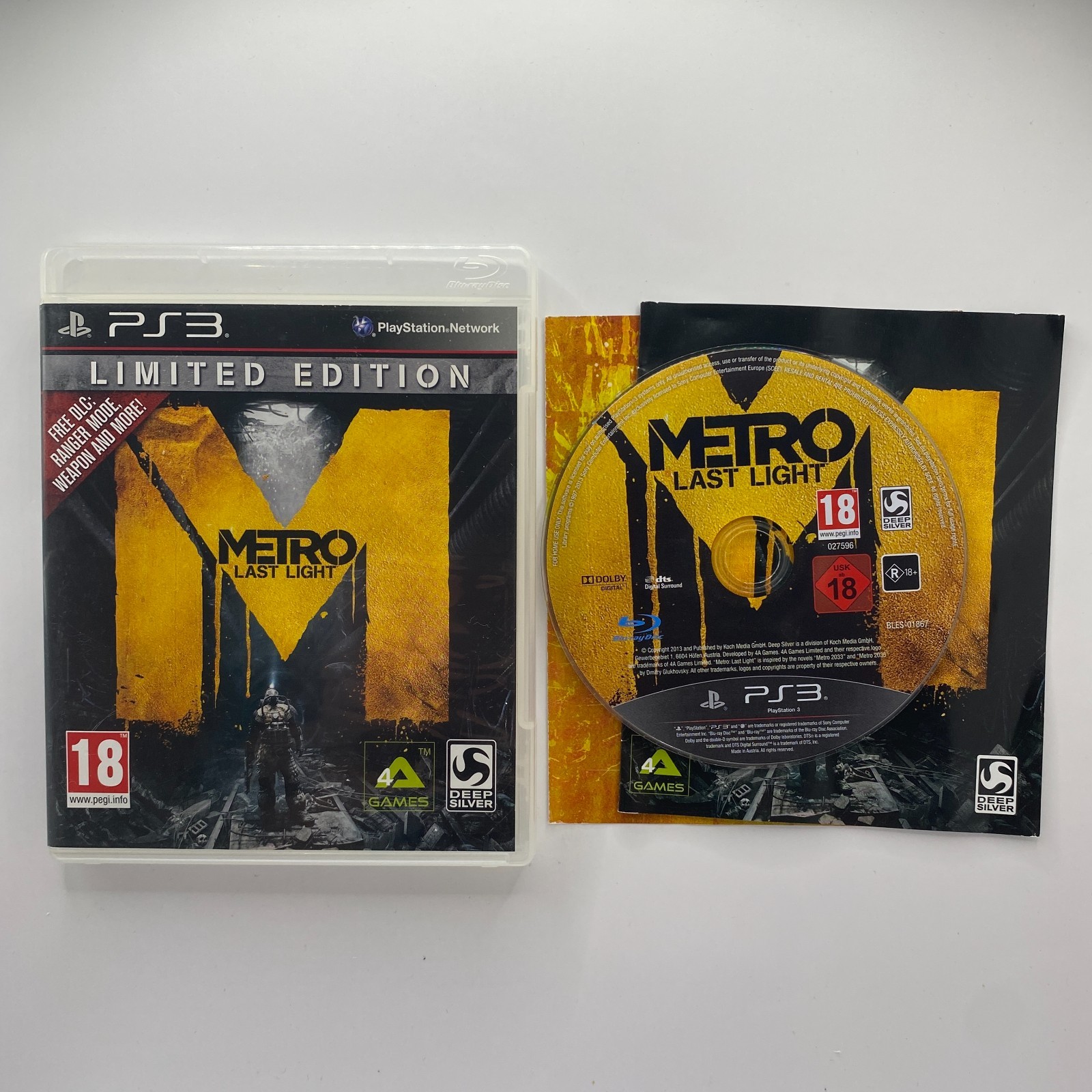 Metro Last Light PS3 (PlayStation 3) Manual Included